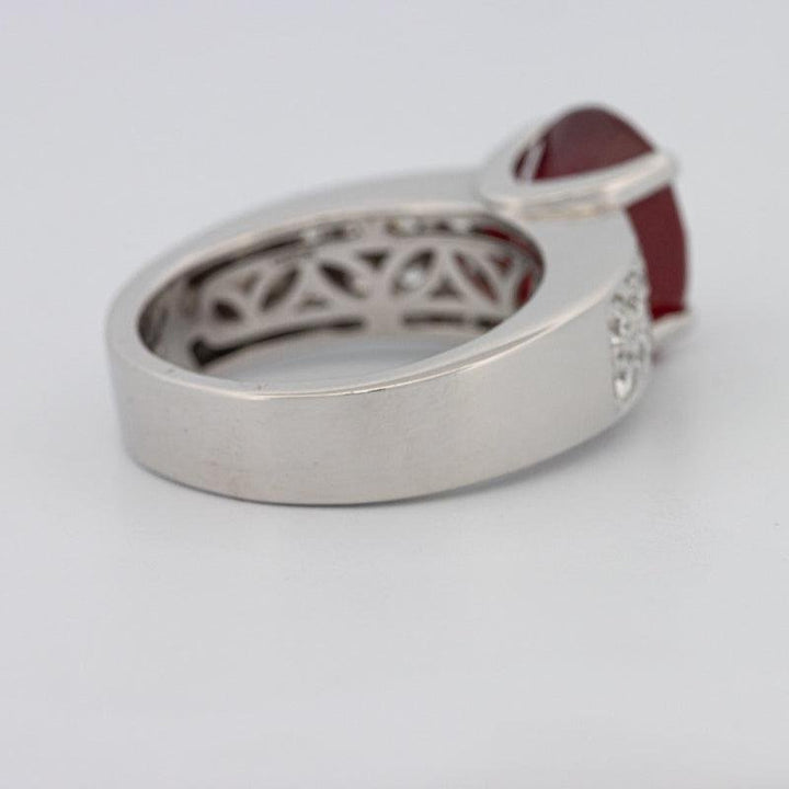 4.70 CT Oval Red Ruby Ring - ZIZOV DIAMONDS