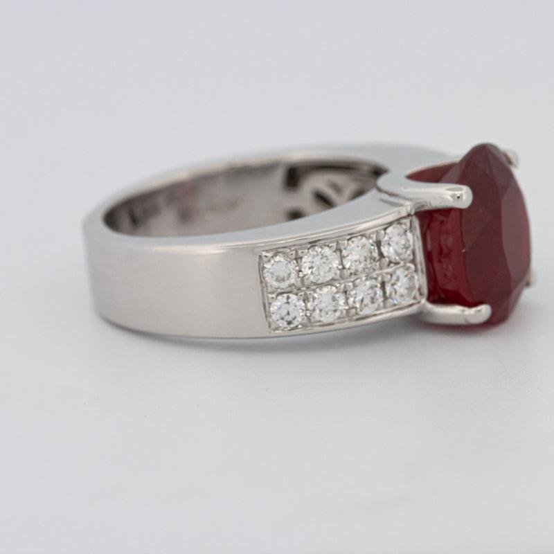 4.70 CT Oval Red Ruby Ring - ZIZOV DIAMONDS