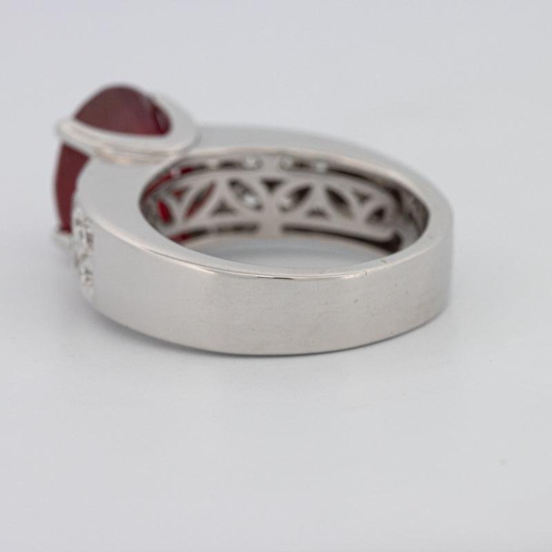 4.70 CT Oval Red Ruby Ring - ZIZOV DIAMONDS