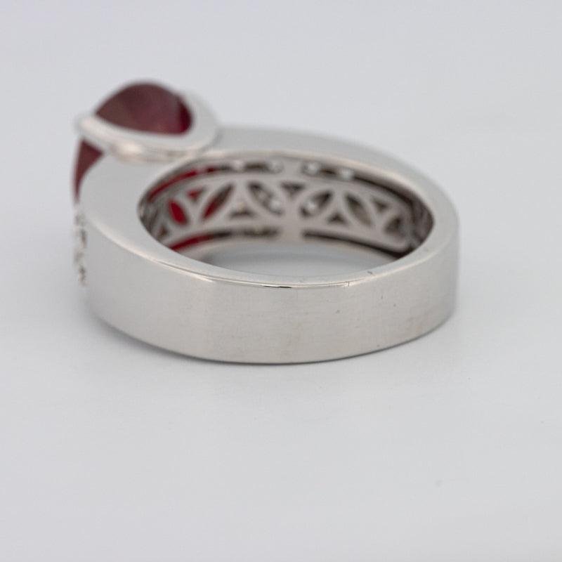 4.70 CT Oval Red Ruby Ring - ZIZOV DIAMONDS