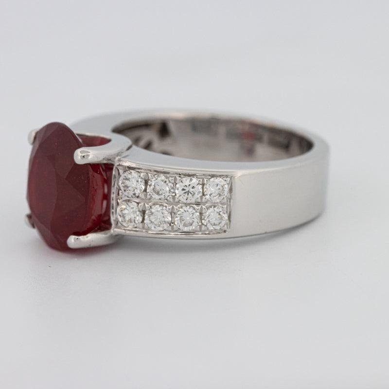 4.70 CT Oval Red Ruby Ring - ZIZOV DIAMONDS