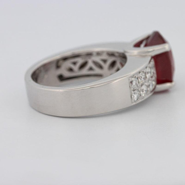 4.70 CT Oval Red Ruby Ring - ZIZOV DIAMONDS
