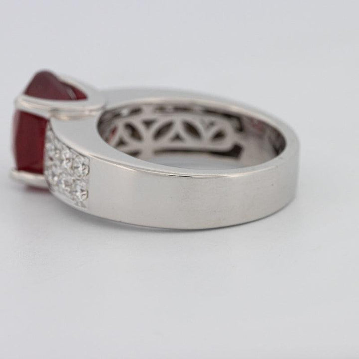 4.70 CT Oval Red Ruby Ring - ZIZOV DIAMONDS