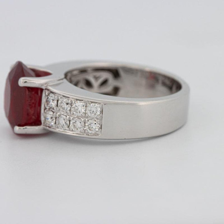 4.70 CT Oval Red Ruby Ring - ZIZOV DIAMONDS