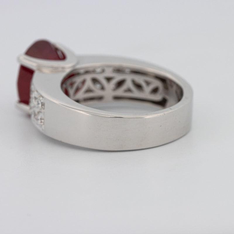 4.70 CT Oval Red Ruby Ring - ZIZOV DIAMONDS