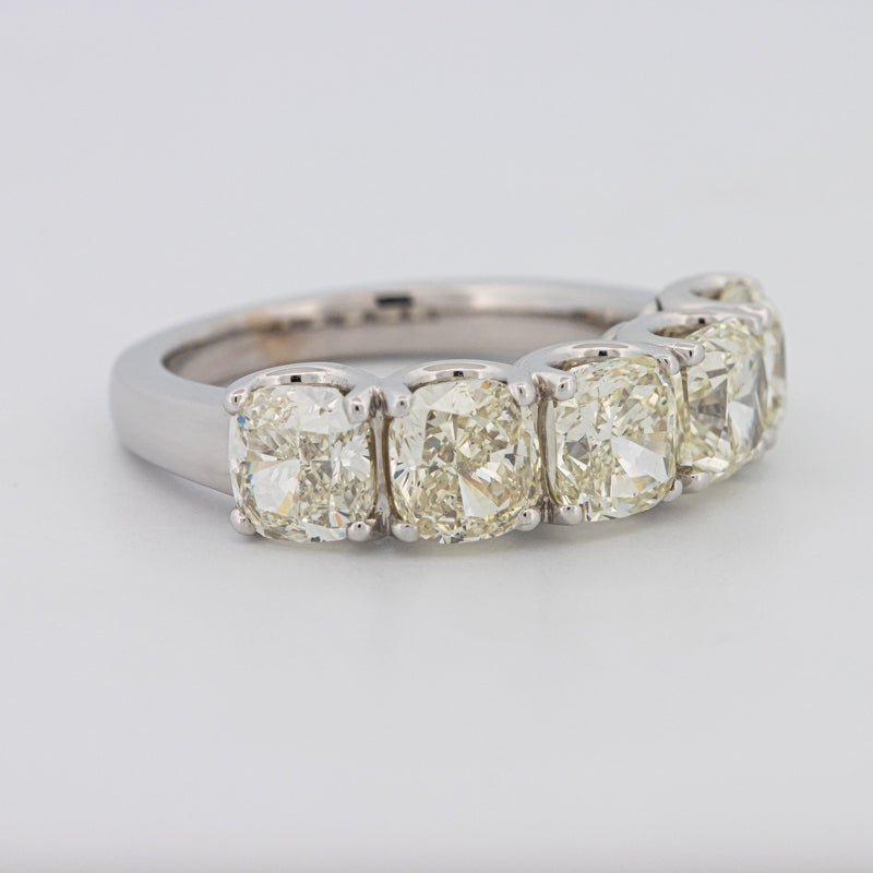 5 Half Fancy Light Yellow Cushion Eternity Ring - ZIZOV DIAMONDS