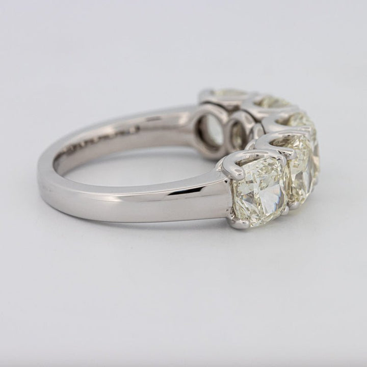 5 Half Fancy Light Yellow Cushion Eternity Ring - ZIZOV DIAMONDS