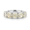 5 Half Fancy Light Yellow Cushion Eternity Ring - ZIZOV DIAMONDS