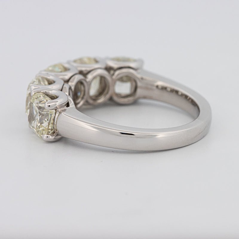 5 Half Fancy Light Yellow Cushion Eternity Ring - ZIZOV DIAMONDS