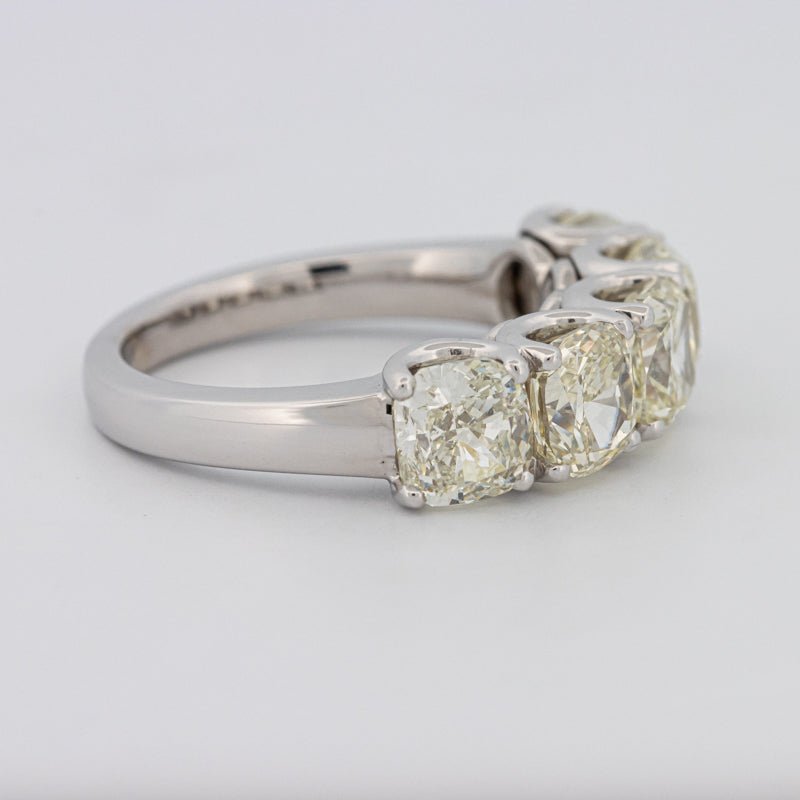 5 Half Fancy Light Yellow Cushion Eternity Ring - ZIZOV DIAMONDS
