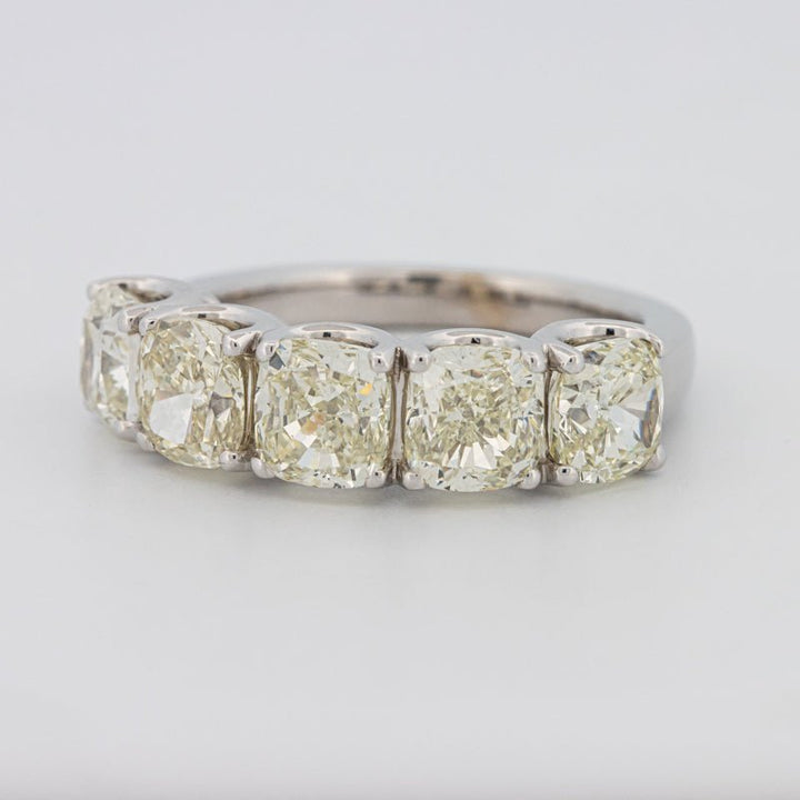 5 Half Fancy Light Yellow Cushion Eternity Ring - ZIZOV DIAMONDS
