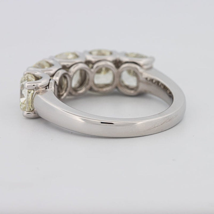 5 Half Fancy Light Yellow Cushion Eternity Ring - ZIZOV DIAMONDS