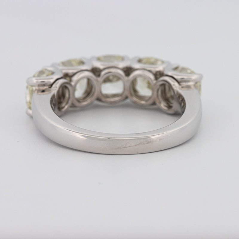 5 Half Fancy Light Yellow Cushion Eternity Ring - ZIZOV DIAMONDS
