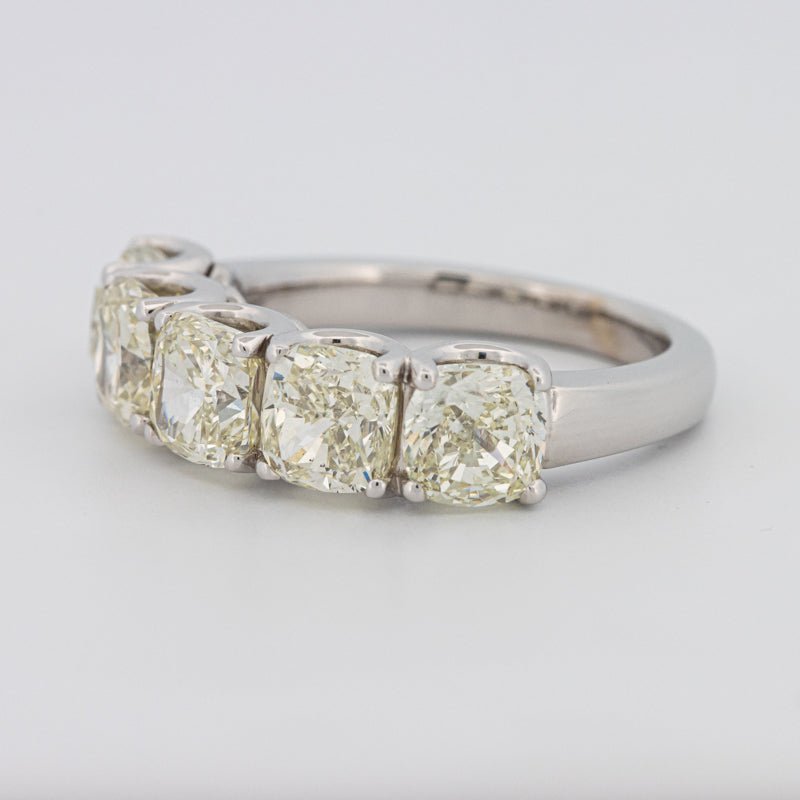 5 Half Fancy Light Yellow Cushion Eternity Ring - ZIZOV DIAMONDS