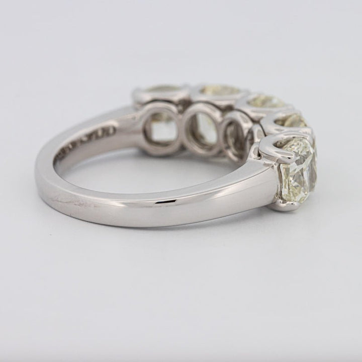 5 Half Fancy Light Yellow Cushion Eternity Ring - ZIZOV DIAMONDS