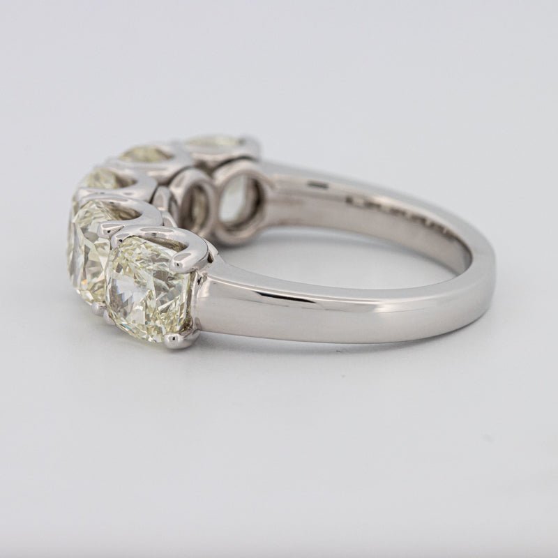 5 Half Fancy Light Yellow Cushion Eternity Ring - ZIZOV DIAMONDS