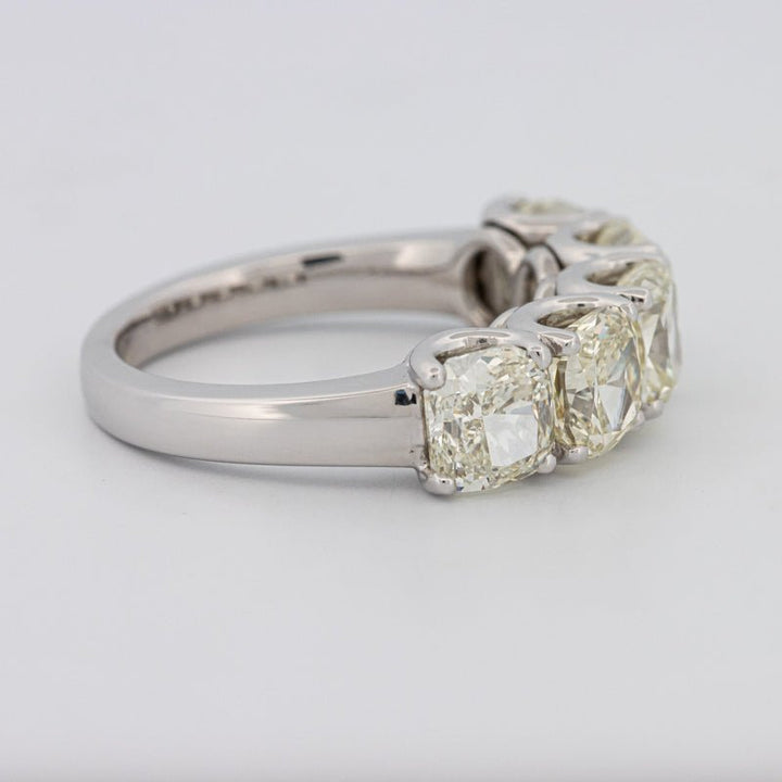 5 Half Fancy Light Yellow Cushion Eternity Ring - ZIZOV DIAMONDS