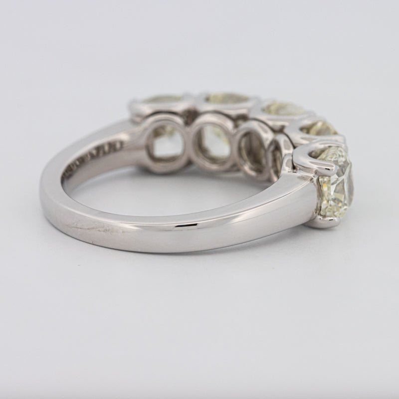 5 Half Fancy Light Yellow Cushion Eternity Ring - ZIZOV DIAMONDS