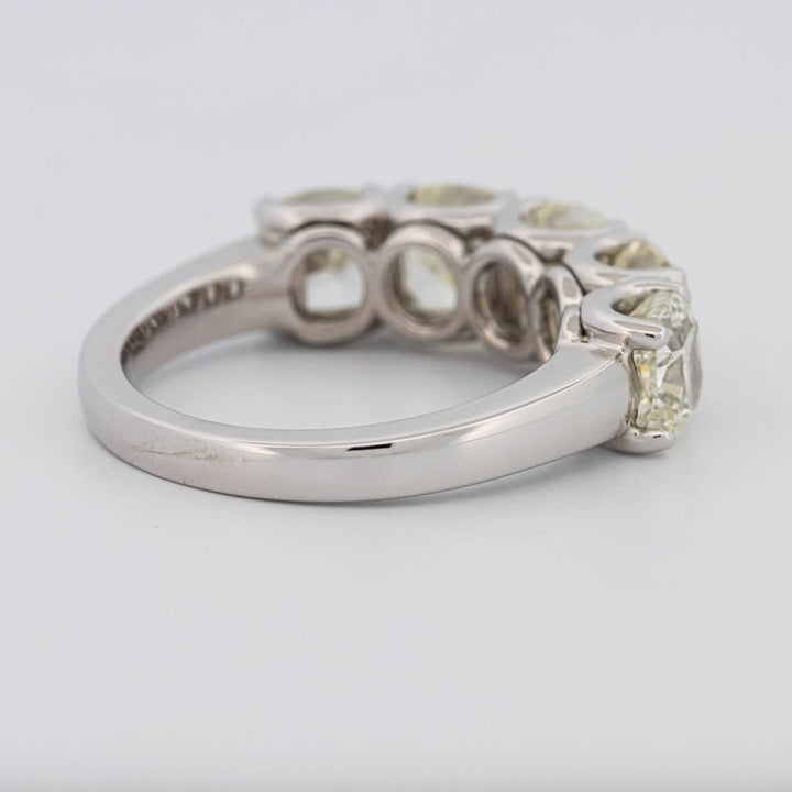 5 Half Fancy Light Yellow Cushion Eternity Ring - ZIZOV DIAMONDS