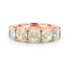 5 Half Fancy Light Yellow Cushion Eternity Ring - ZIZOV DIAMONDS