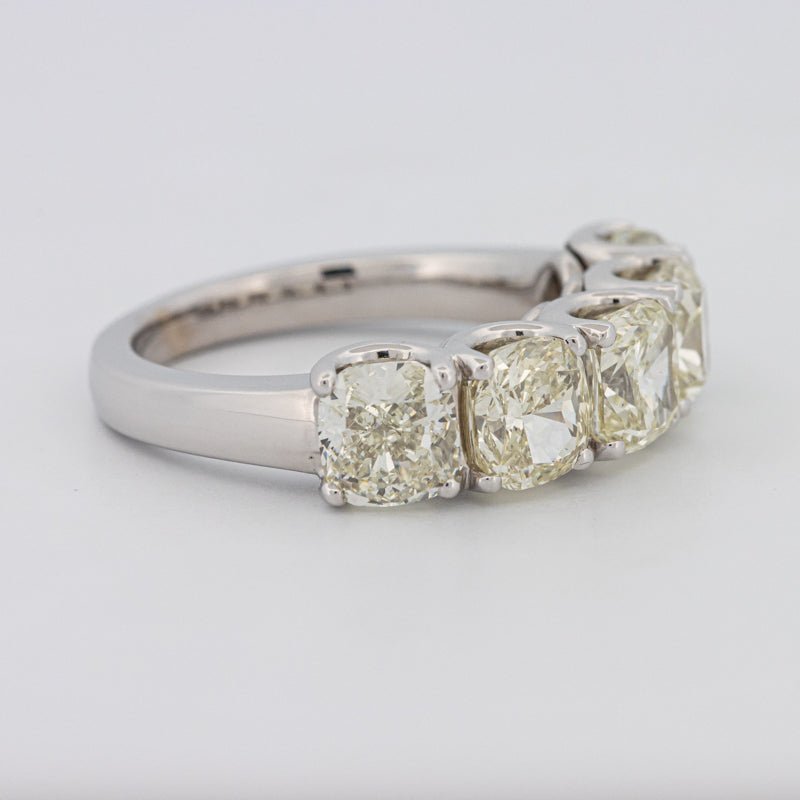 5 Half Fancy Light Yellow Cushion Eternity Ring - ZIZOV DIAMONDS