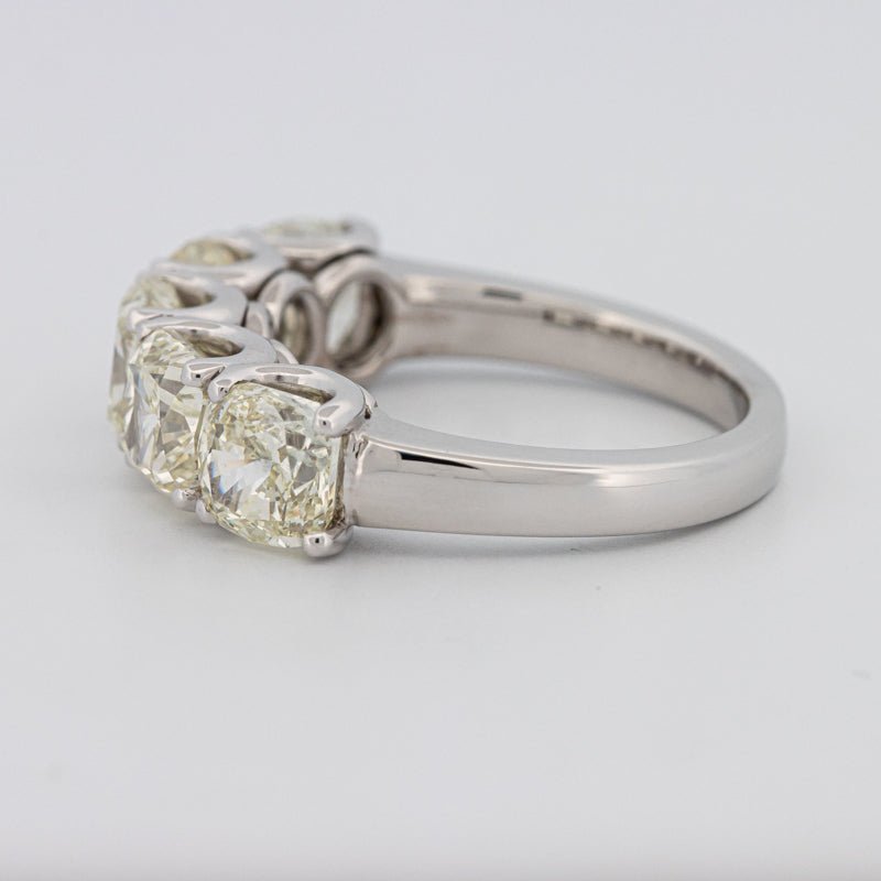 5 Half Fancy Light Yellow Cushion Eternity Ring - ZIZOV DIAMONDS