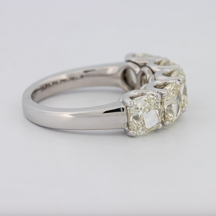 5 Half Fancy Light Yellow Cushion Eternity Ring - ZIZOV DIAMONDS