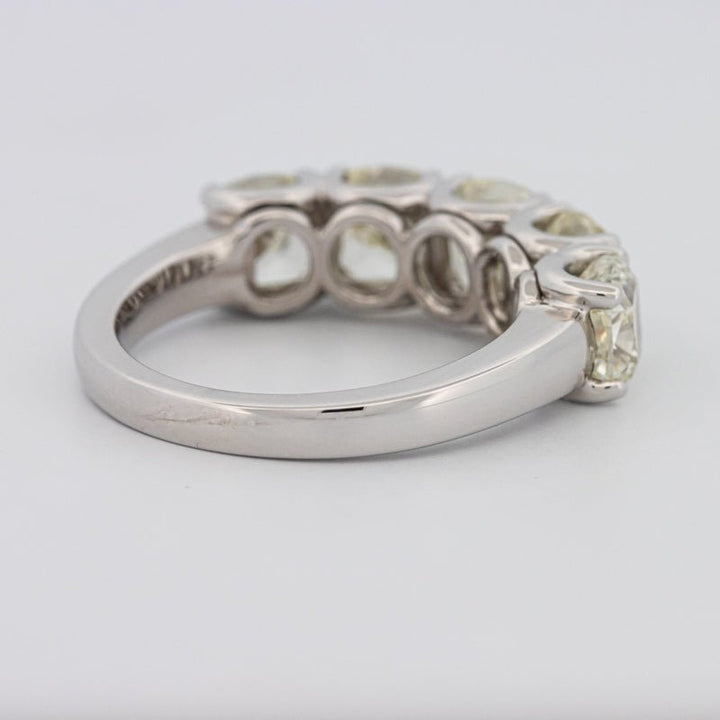 5 Half Fancy Light Yellow Cushion Eternity Ring - ZIZOV DIAMONDS