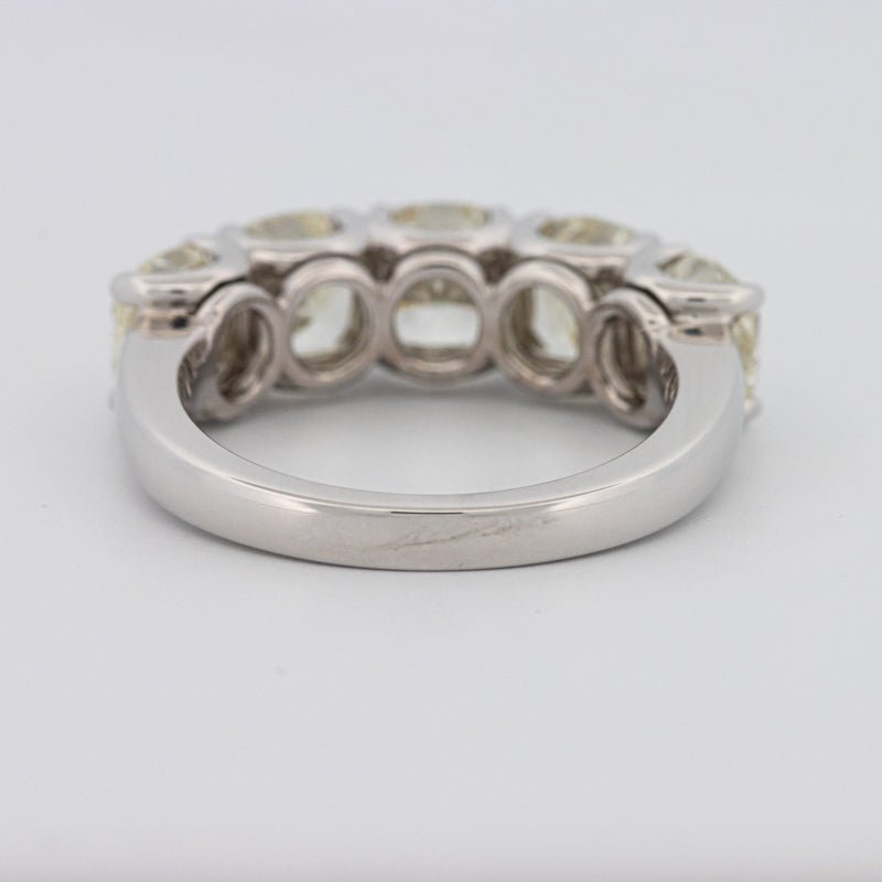 5 Half Fancy Light Yellow Cushion Eternity Ring - ZIZOV DIAMONDS