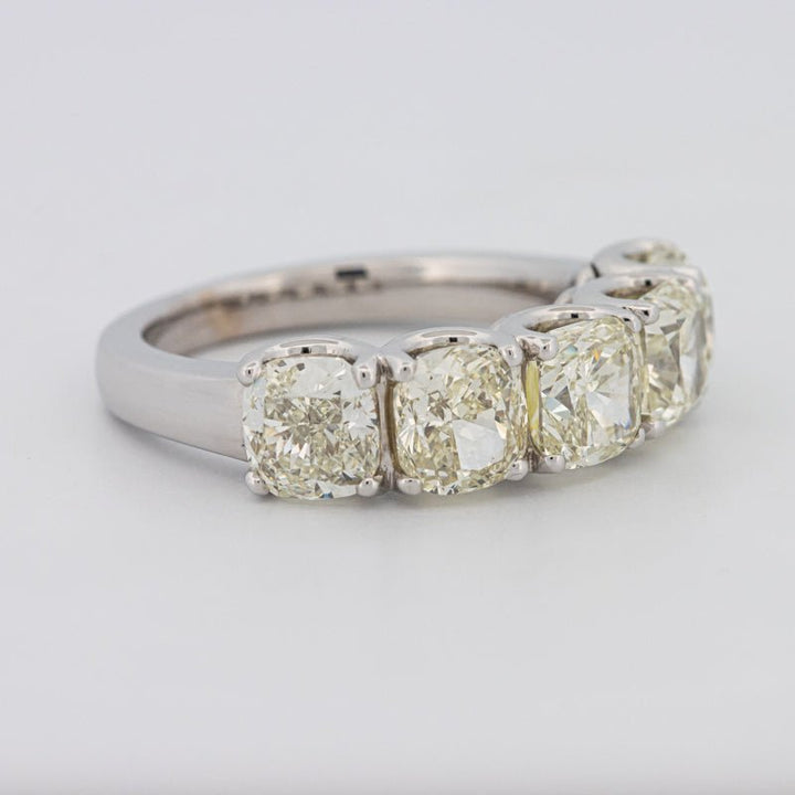5 Half Fancy Light Yellow Cushion Eternity Ring - ZIZOV DIAMONDS