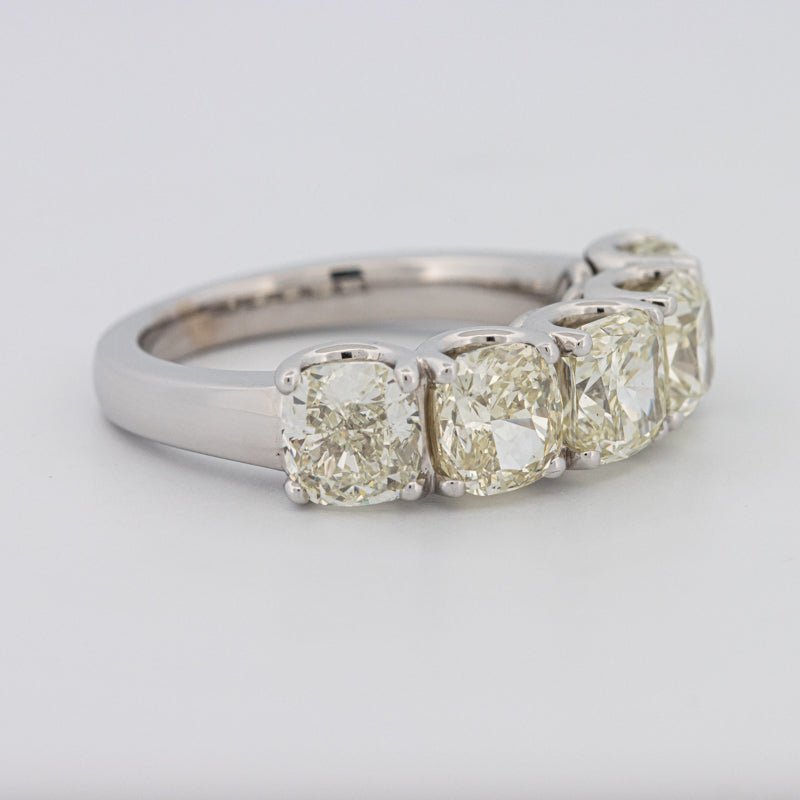 5 Half Fancy Light Yellow Cushion Eternity Ring - ZIZOV DIAMONDS