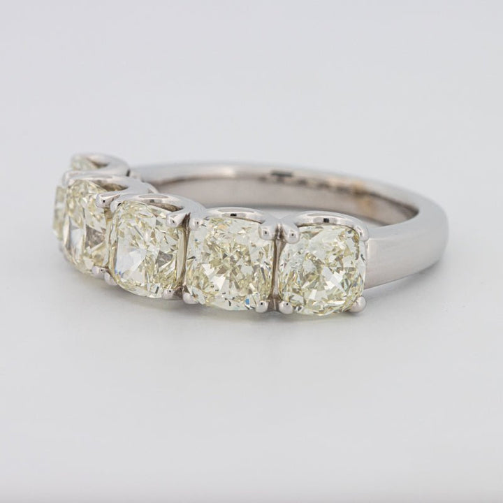5 Half Fancy Light Yellow Cushion Eternity Ring - ZIZOV DIAMONDS