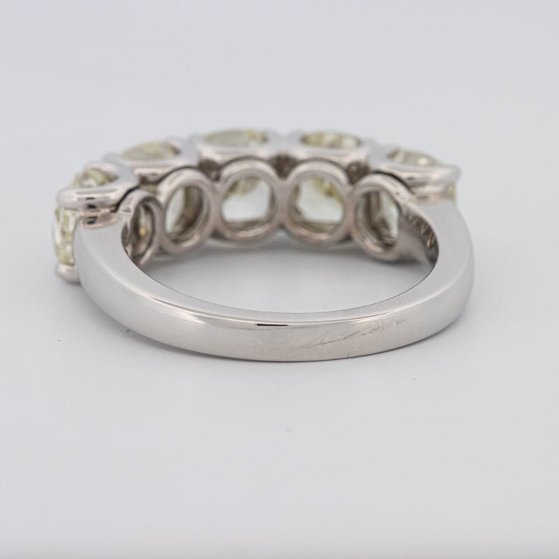 5 Half Fancy Light Yellow Cushion Eternity Ring - ZIZOV DIAMONDS