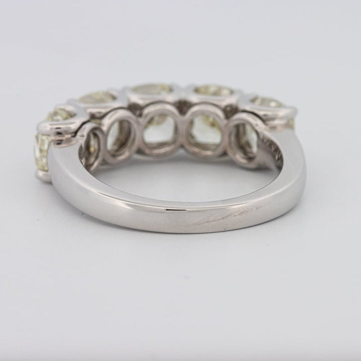 5 Half Fancy Light Yellow Cushion Eternity Ring - ZIZOV DIAMONDS