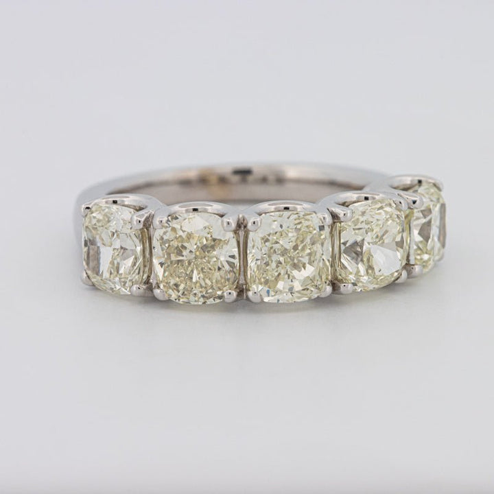 5 Half Fancy Light Yellow Cushion Eternity Ring - ZIZOV DIAMONDS