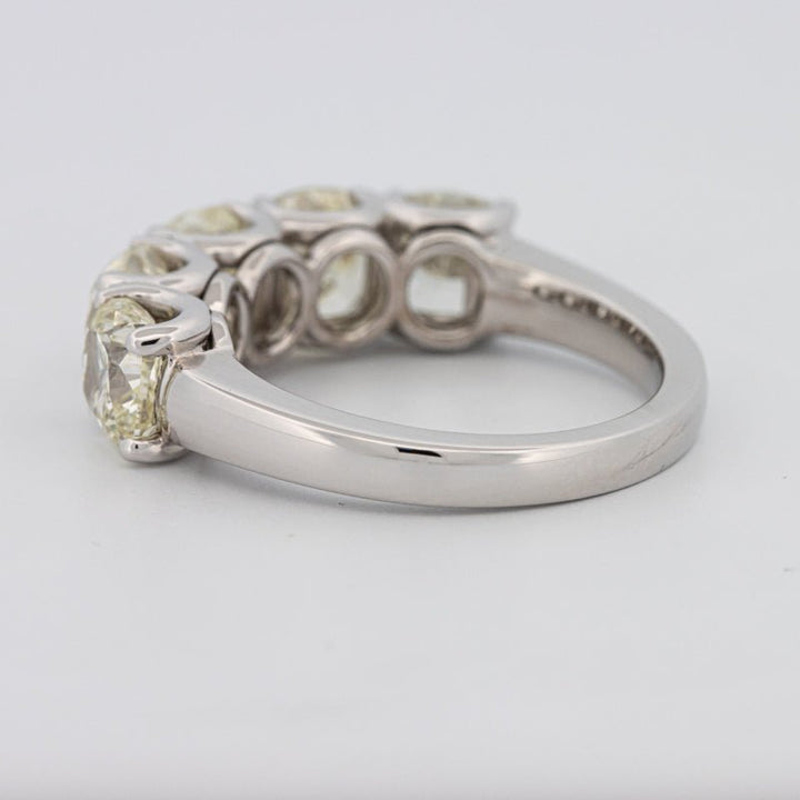 5 Half Fancy Light Yellow Cushion Eternity Ring - ZIZOV DIAMONDS