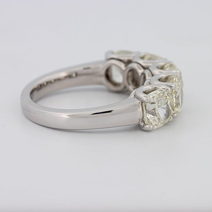 5 Half Fancy Light Yellow Cushion Eternity Ring - ZIZOV DIAMONDS