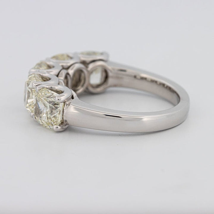 5 Half Fancy Light Yellow Cushion Eternity Ring - ZIZOV DIAMONDS