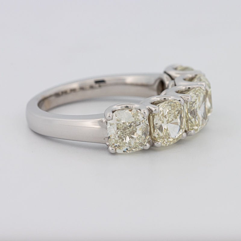 5 Half Fancy Light Yellow Cushion Eternity Ring - ZIZOV DIAMONDS