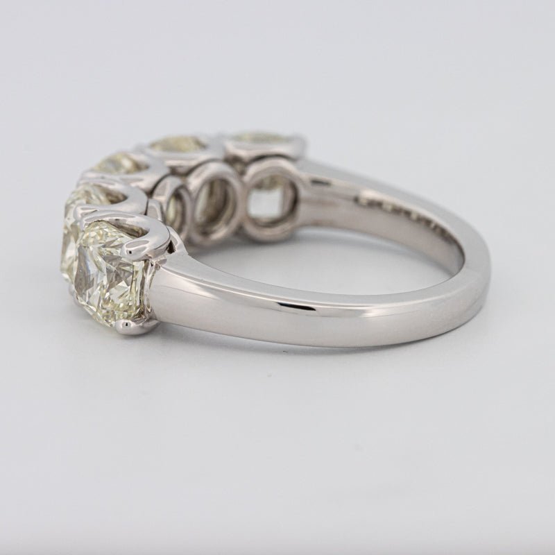 5 Half Fancy Light Yellow Cushion Eternity Ring - ZIZOV DIAMONDS