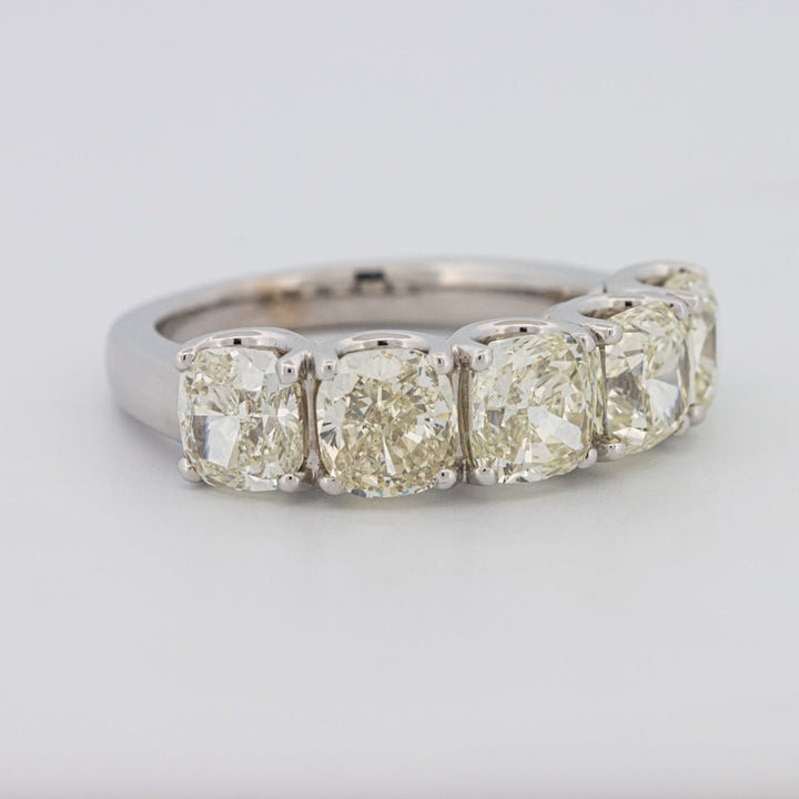 5 Half Fancy Light Yellow Cushion Eternity Ring - ZIZOV DIAMONDS