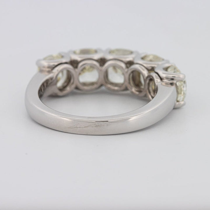 5 Half Fancy Light Yellow Cushion Eternity Ring - ZIZOV DIAMONDS