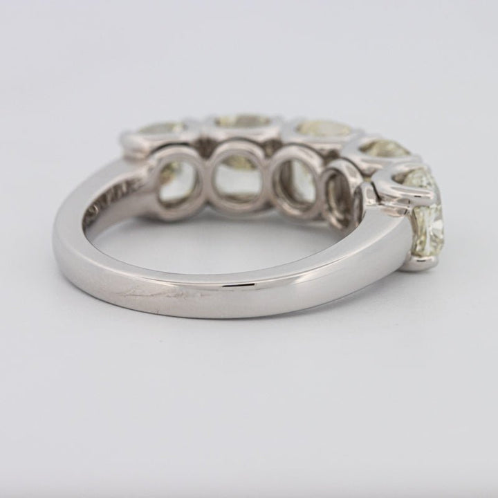 5 Half Fancy Light Yellow Cushion Eternity Ring - ZIZOV DIAMONDS
