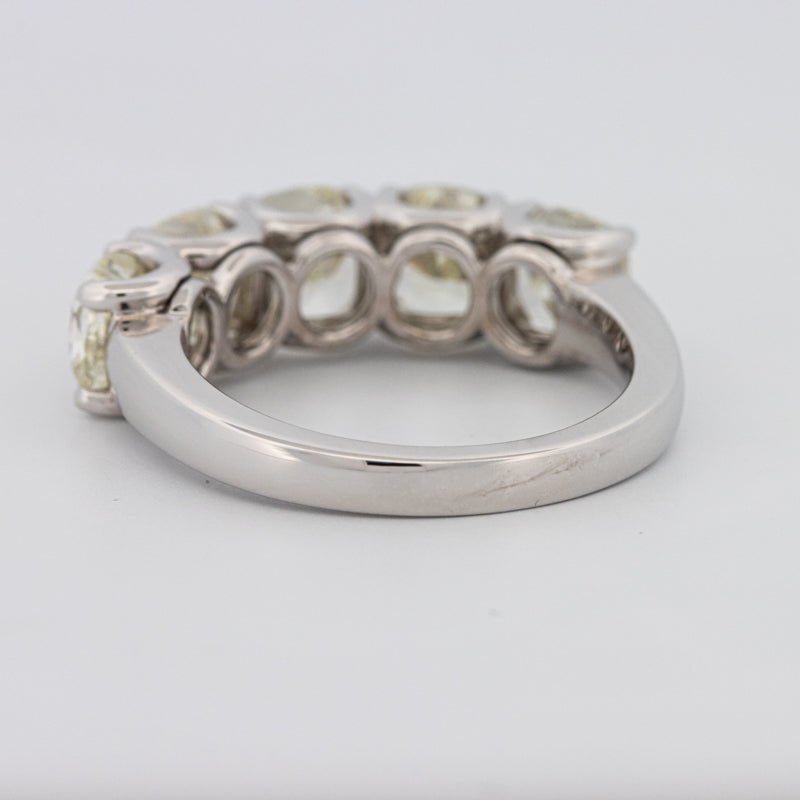 5 Half Fancy Light Yellow Cushion Eternity Ring - ZIZOV DIAMONDS