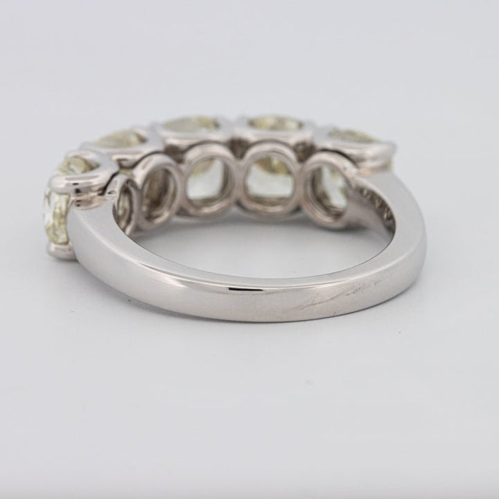 5 Half Fancy Light Yellow Cushion Eternity Ring - ZIZOV DIAMONDS