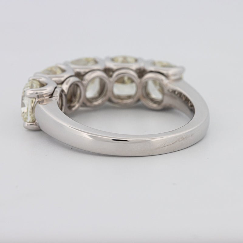 5 Half Fancy Light Yellow Cushion Eternity Ring - ZIZOV DIAMONDS