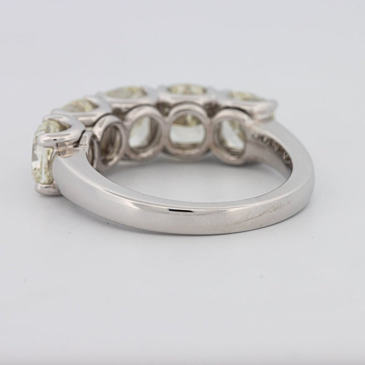5 Half Fancy Light Yellow Cushion Eternity Ring - ZIZOV DIAMONDS