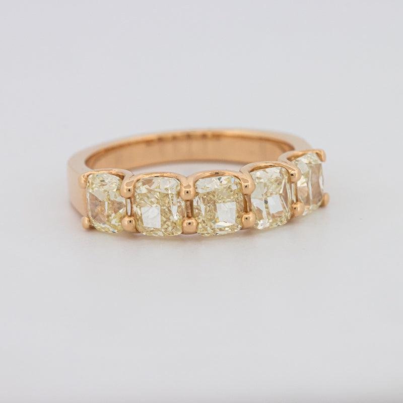 5 Half Fancy Yellow Cushion Eternity Ring - ZIZOV DIAMONDS