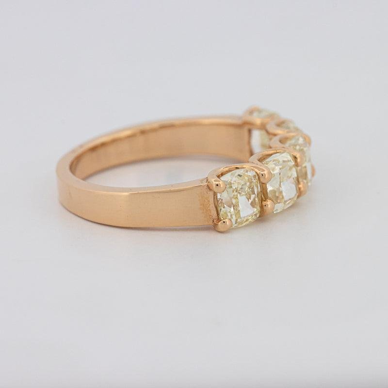 5 Half Fancy Yellow Cushion Eternity Ring - ZIZOV DIAMONDS