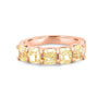 5 Half Fancy Yellow Cushion Eternity Ring - ZIZOV DIAMONDS